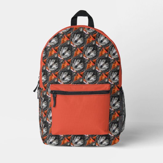 Wolf-Kunst Bedruckter Rucksack (Vorderseite)