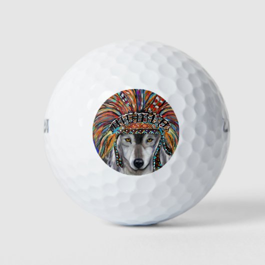 Wolf-Kunst Golfball (Vorderseite)