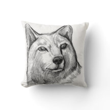 Wolf-Kunst-Kissen