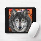 Wolf-Kunst Mousepad (Mit Mouse)