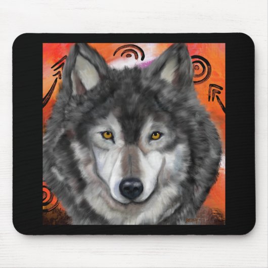 Wolf-Kunst Mousepad (Vorne)