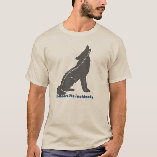 Wolf-Kunstwerk T-Shirt (Vorderseite)