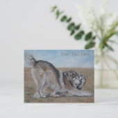 Wolf landschaftliche Wildtiere Realistische Tierku Postkarte (Stehend Vorderseite)