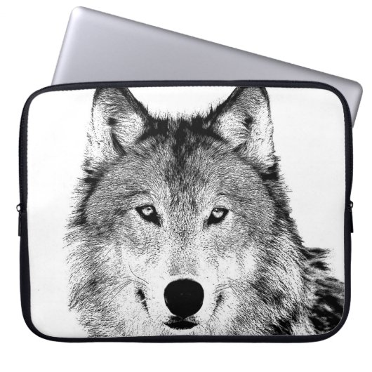 Wolf-Laptop-Hülse Laptopschutzhülle (Vorderseite)
