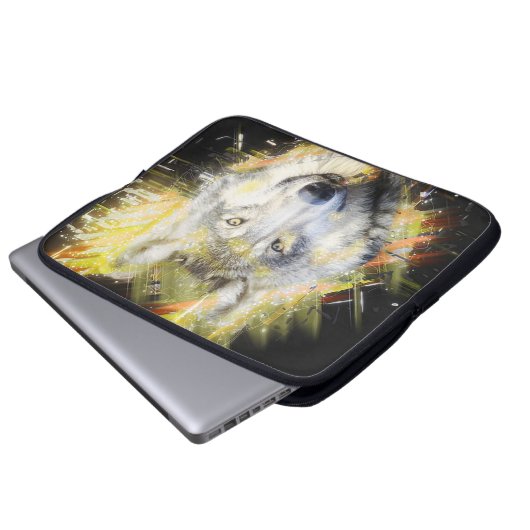 Wolf Laptopschutzhülle (Vorne Knopf)