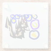 Wolf latte Halloween-Spaß Glasuntersetzer (Rückseite)