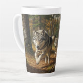 Wolf Latte Tasse Stil 1 (Linke Ecke)