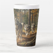 Wolf Latte Tasse Stil 1 (Vorderseite)