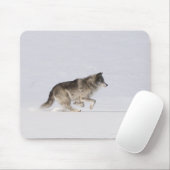 Wolf läuft im Schnee 2 Mousepad (Mit Mouse)