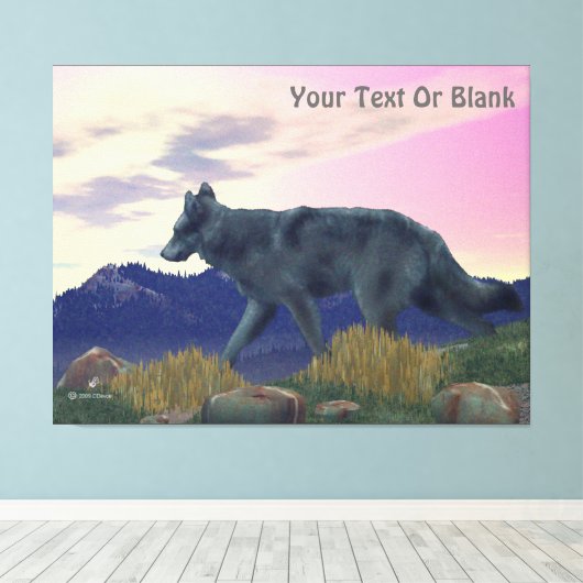 Wolf Leinwanddruck (Insitu (Holzboden))