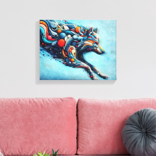 Wolf Leinwanddruck (Insitu (Wohnzimmer))