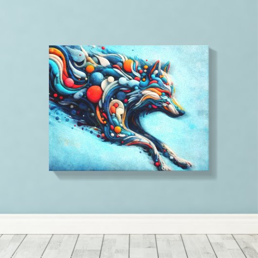 Wolf Leinwanddruck (Insitu (Holzboden))