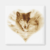 Wolf Liebe Magnet (Vorne)