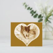 Wolf Liebe Postkarte (Stehend Vorderseite)