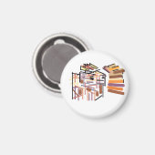 Wolf liebenswerter Herbst Magnet (Vorderseite/Rückseite)