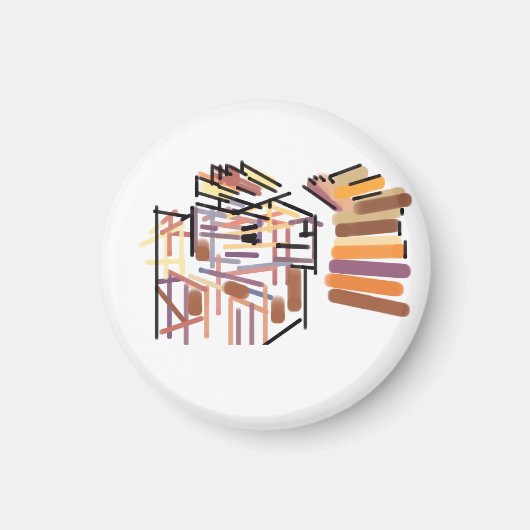 Wolf liebenswerter Herbst Magnet (Vorne)