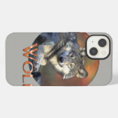 Wolf Liebhaber Kunst iPhone Hülle (Rückseite (Horizontal))