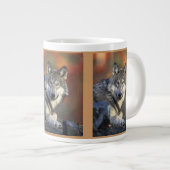 Wolf Liebhaber Kunst Jumbo-Tasse (Vorderseite Rechts)