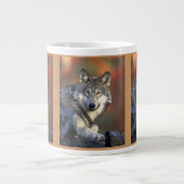Wolf Liebhaber Kunst Jumbo-Tasse (Vorderseite)