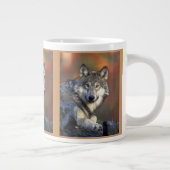 Wolf Liebhaber Kunst Jumbo-Tasse (Rechts)