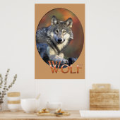 Wolf Liebhaber Kunst Poster (Küche)