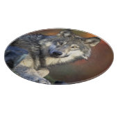 Wolf Liebhaber Kunst Schneidebrett (Ecke)