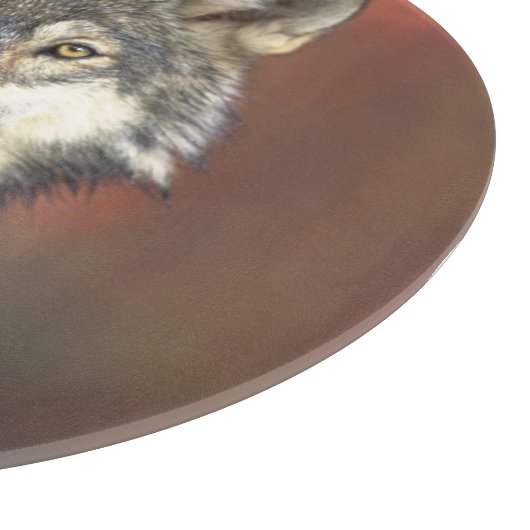 Wolf Liebhaber Kunst Schneidebrett (Ecke)