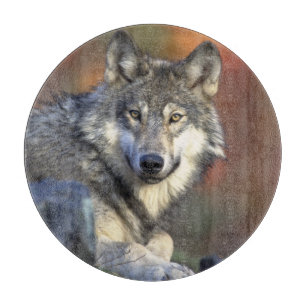 Wolf Liebhaber Kunst Schneidebrett