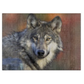 Wolf Liebhaber Kunst Schneidebrett (Vorderseite)