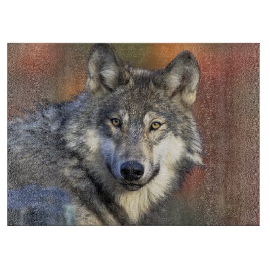 Wolf Liebhaber Kunst Schneidebrett (Vorderseite)