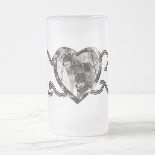 Wolf-Liebhaber Mattglas Bierglas
