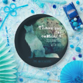 Wolf liebt eine aquamarine, dunkle Ästhetik Pappteller (Party)