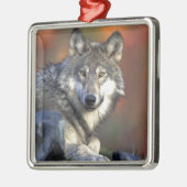 Wolf liebt Kunst Ornament Aus Metall (Links)