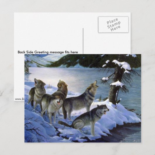 Wolf-Lied, Wolves Postkarte (Vorne/Hinten)