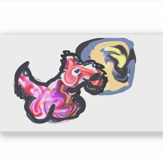 Wolf light moon aufkleber (Vorderseite)