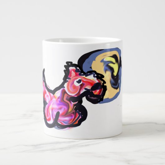 Wolf light moon Jumbo-Tasse (Vorderseite)