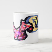 Wolf light moon  Jumbo-Tasse (Vorderseite)