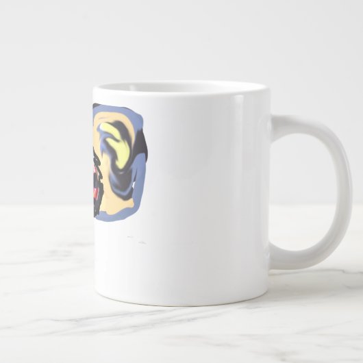 Wolf light moon  Jumbo-Tasse (Rechts)