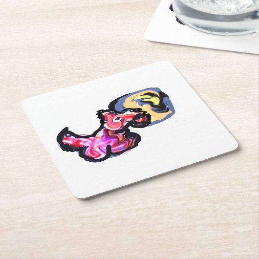 Wolf light moon  rechteckiger pappuntersetzer (angewinkelt)