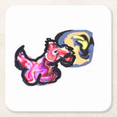 Wolf light moon  rechteckiger pappuntersetzer (Vorderseite)