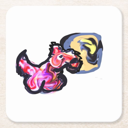 Wolf light moon  rechteckiger pappuntersetzer (Vorderseite)