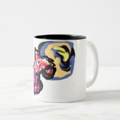 Wolf light moon  zweifarbige tasse (VorderseiteRechts)