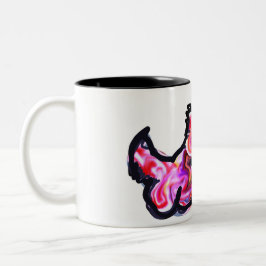 Wolf light moon  zweifarbige tasse