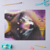 Wolf Lila Seidenpapier (Basteln)