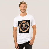 Wolf-Logo-Emblem als Vertretung der Bruderschaft Tri-Blend Shirt (Vorderseite voll)