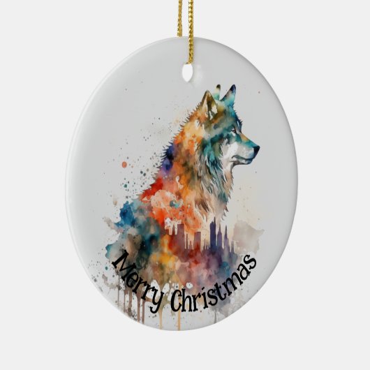 Wolf Logo Wolves Nature Custom Business Card Keramik Ornament (Rechts)