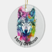 Wolf Logo Wolves Nature Custom Business Card Keramik Ornament (Links)