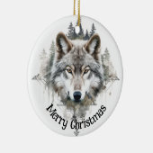 Wolf Logo Wolves Nature Custom Business Card Keramik Ornament (Rechts)
