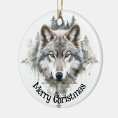 Wolf Logo Wolves Nature Custom Business Card Keramik Ornament (Links)