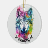 Wolf Logo Wolves Nature Custom Business Card Keramik Ornament (Links)